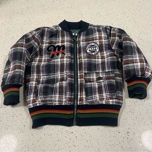 20% off $40+ | MEXX Reversible to Green Puffer | Plaid Bomber Jacket | Size 5